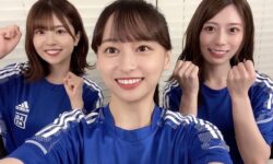 【日向坂46】サッカー日本代表を応援している東村芽依が可愛い！